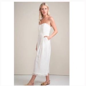 Greylin Strapless Linen Jumpsuit